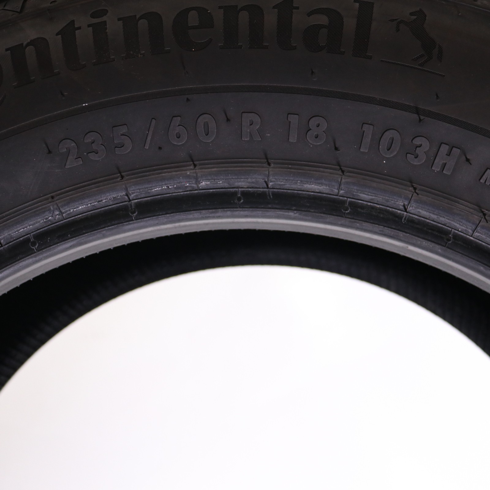 Set of 2 Used 235/60R18 Continental ControlContact Tour M A/S EV 103H – 9-10/32
