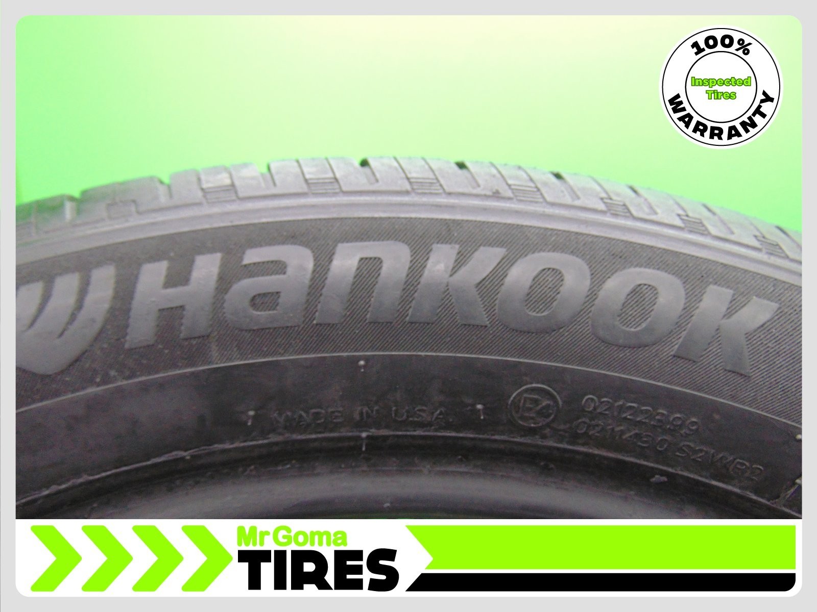 2 USED TREAD 235/50R19 HANKOOK KINERGY GT Control Technology Tires 8.5/32 Avg.