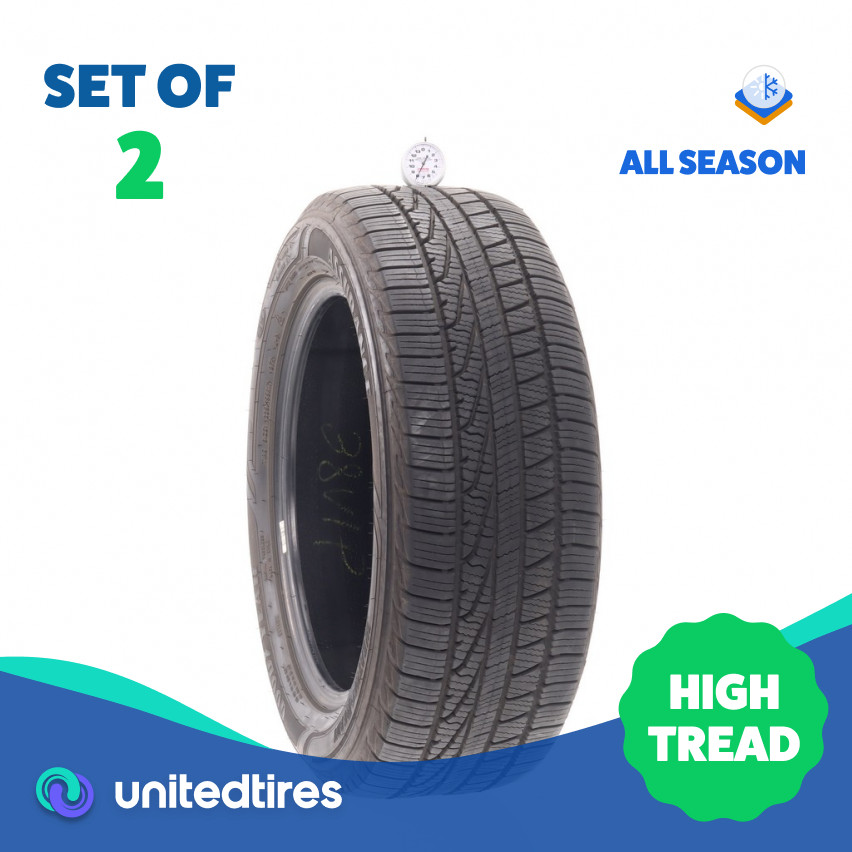Set of (2) Used 225/55R17 Goodyear Assurance WeatherReady 97H – 8/32