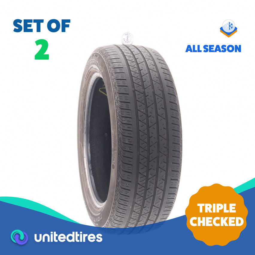 Set of (2) Used 235/55R19 Continental CrossContact LX Sport 101H – 7/32