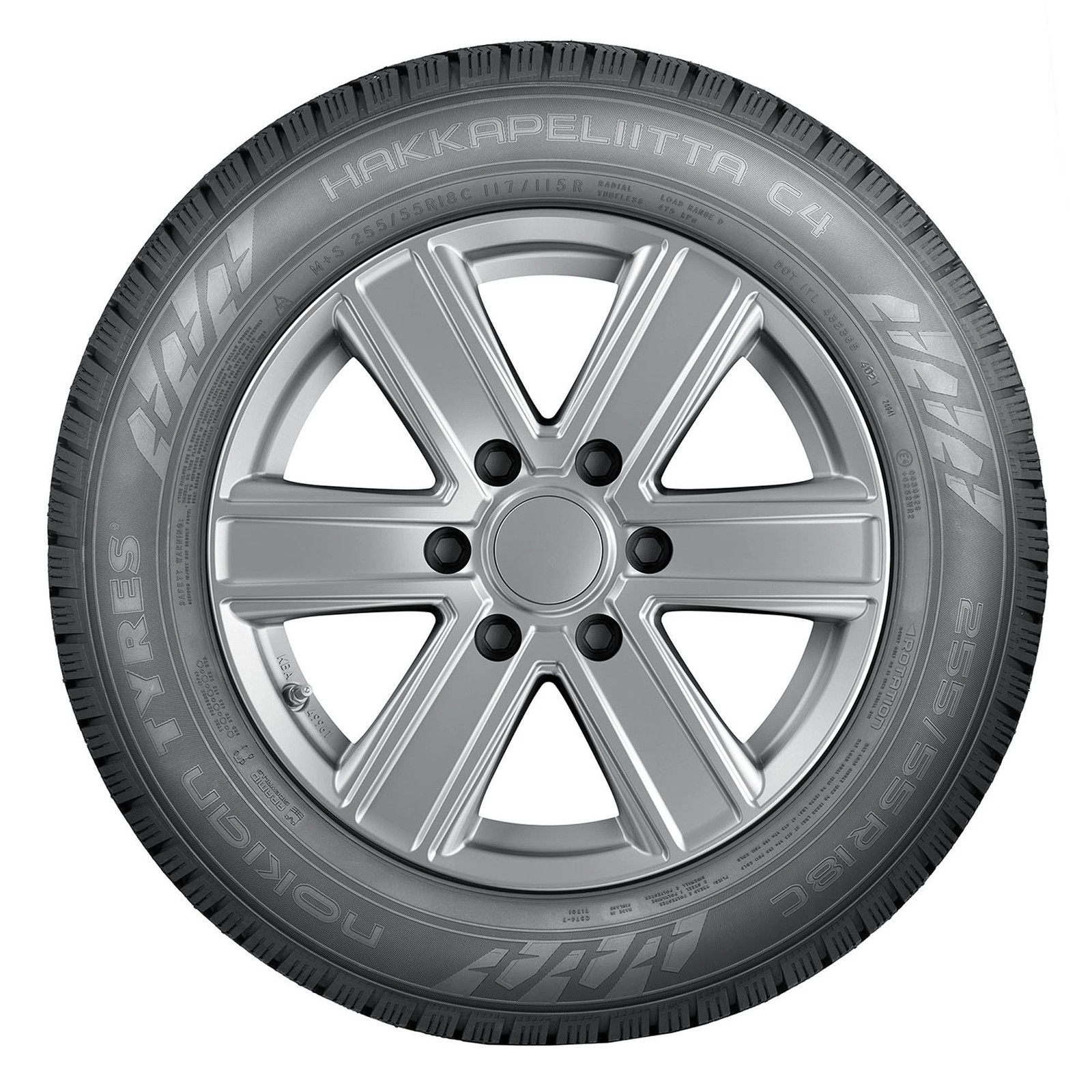1 Nokian Hakkapeliitta C4 225/75R16C/10 8-Ply 121R Tire 2257516 225 75 16