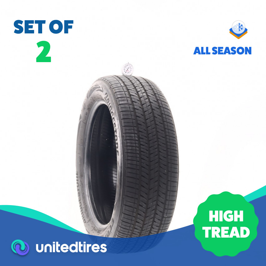 Set of (2) Used 225/55R19 Bridgestone Ecopia H/L 422 Plus 99V – 8/32