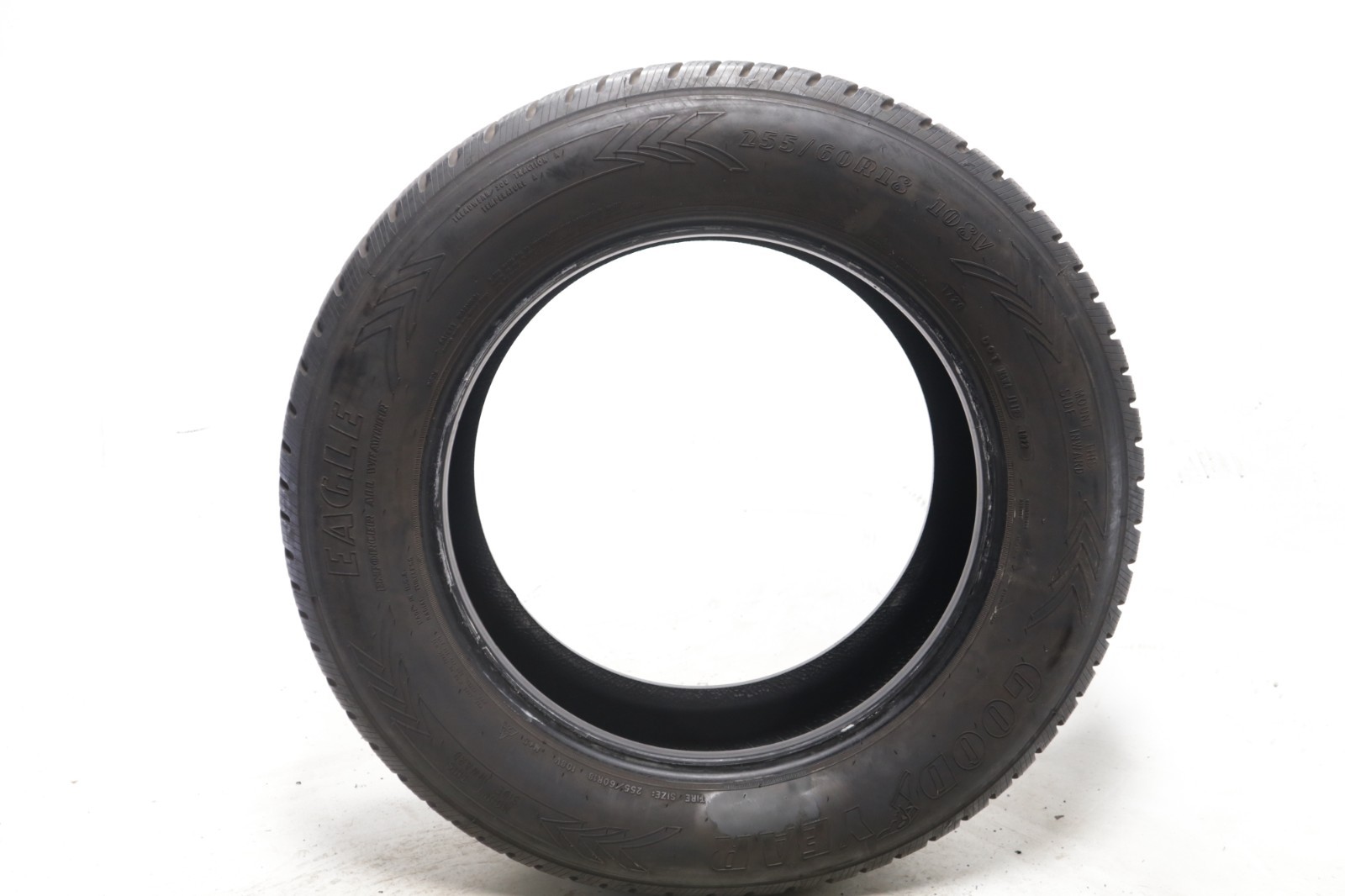 Set of 2 Used 255/60R18 Goodyear Eagle Enforcer All Weather – 108V – 9-10/32