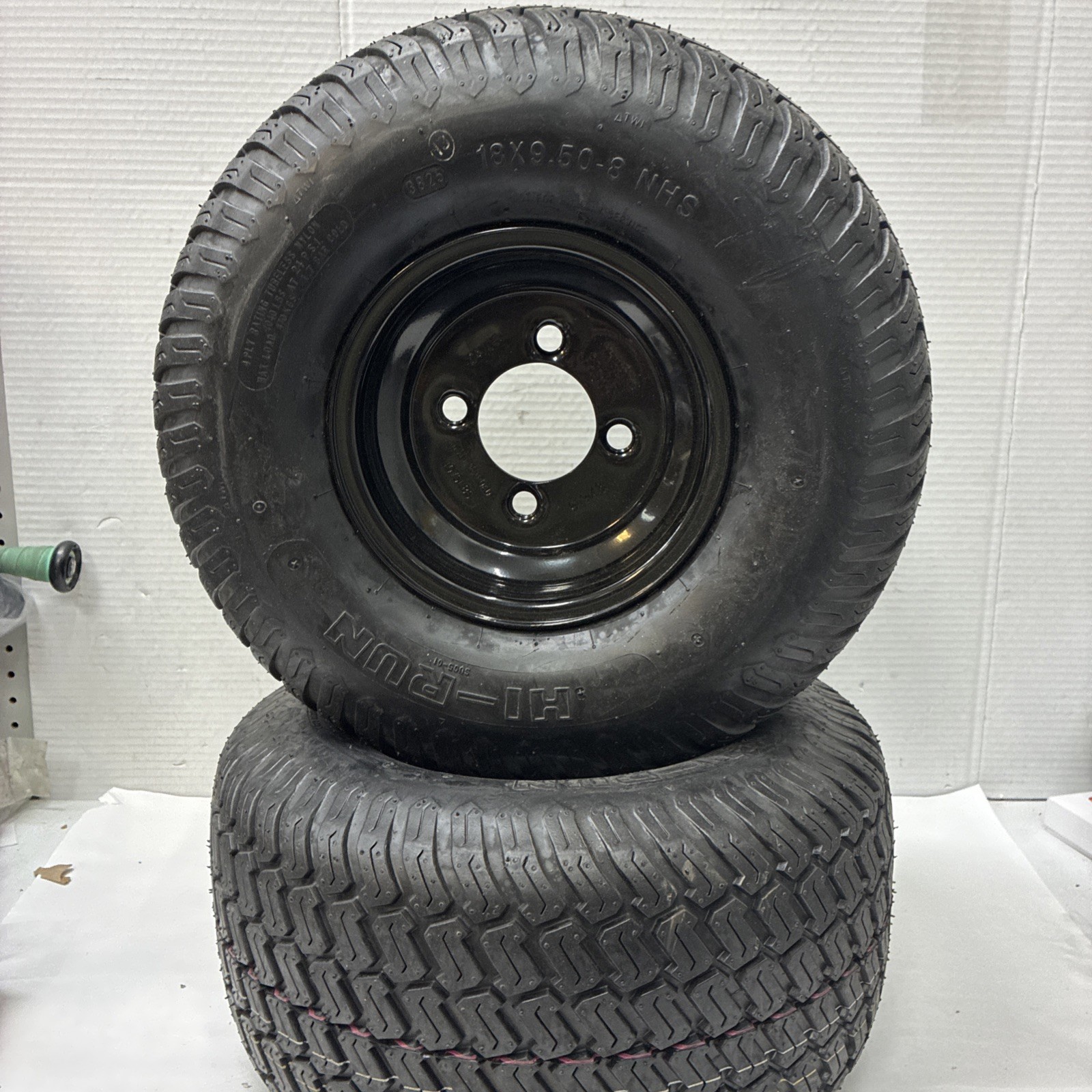 Hi-Run 18X9.50-8 Load 4 Ply Lawn & Garden Tires And Wheel Qty 2