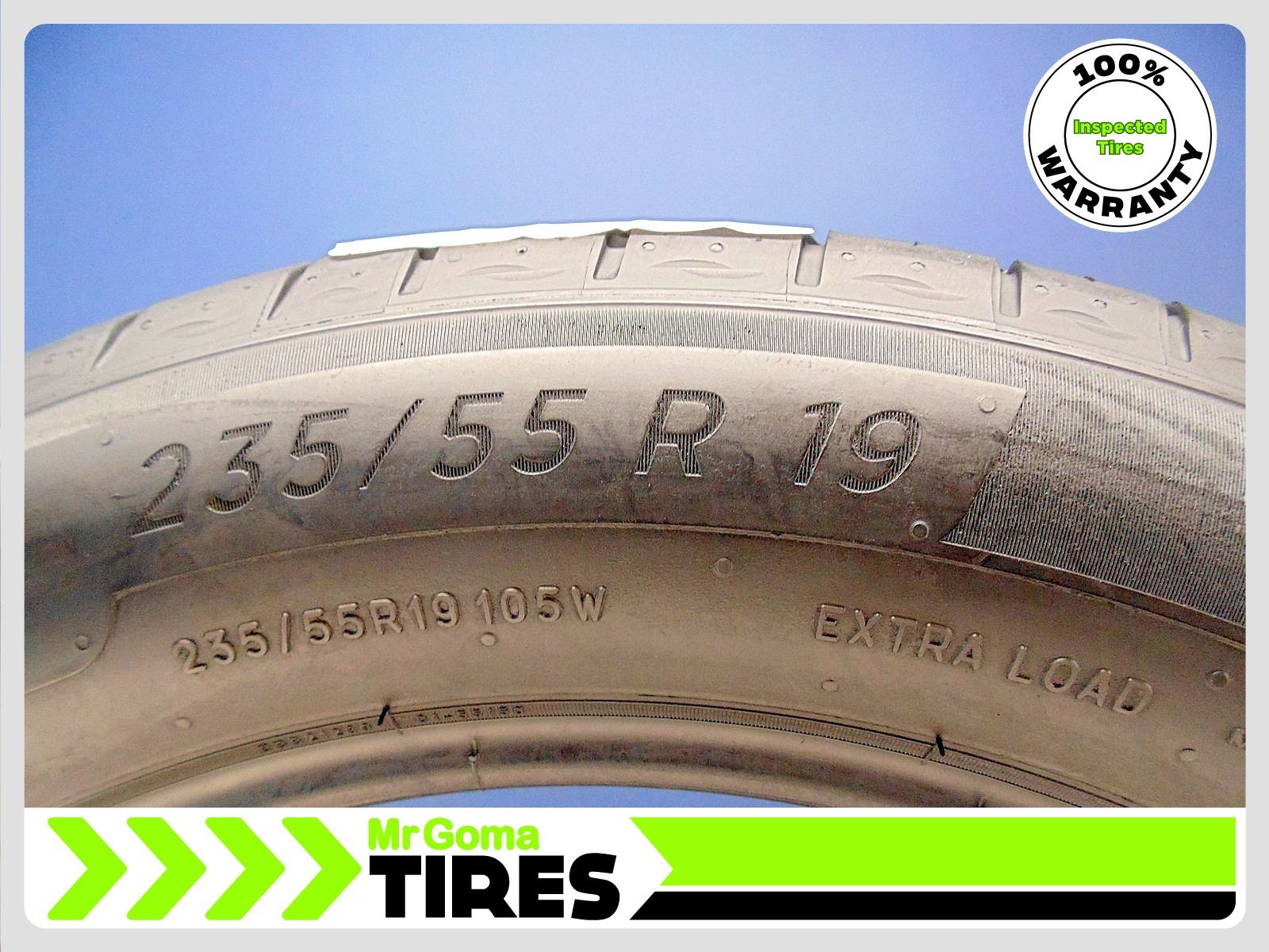 1 MICHELIN PRIMACY TOUR A/S GOE XL 235/55R19 USED TIRE 7.0/32 TREAD 105W 2355519
