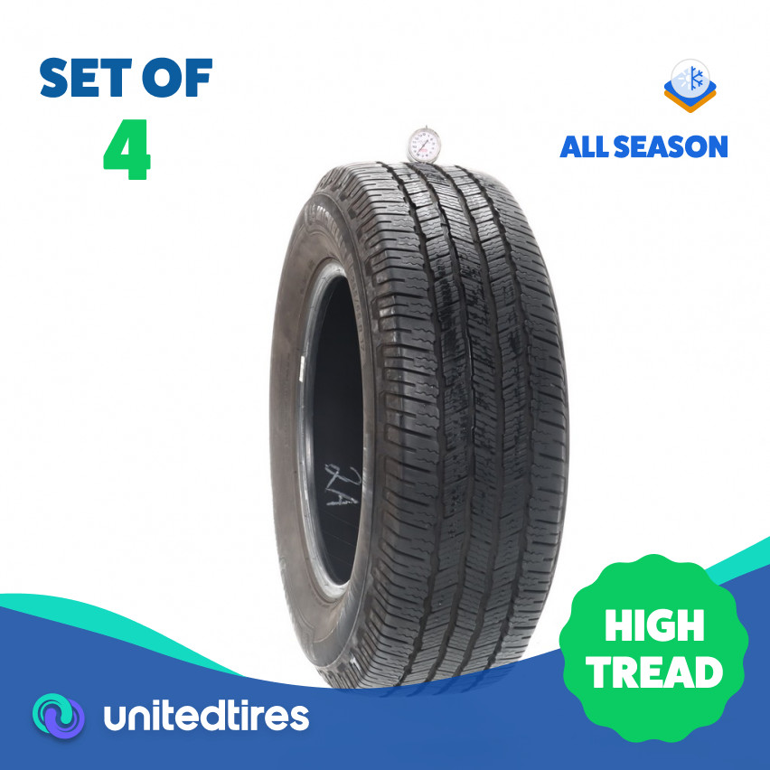 Set of (4) Used 255/65R17 Michelin Defender LTX M/S 2 114T – 8-9.5/32
