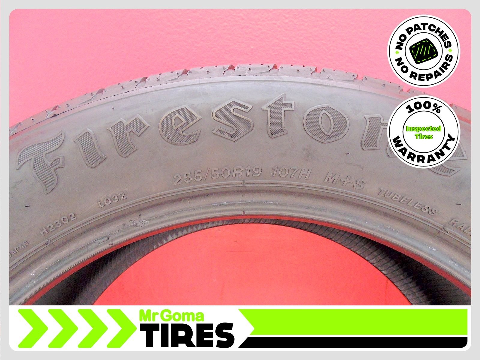 1 FIRESTONE DESTINATION LE3 XL 255/50R19 USED TIRE 7.3/32 TREAD 107H 2555019