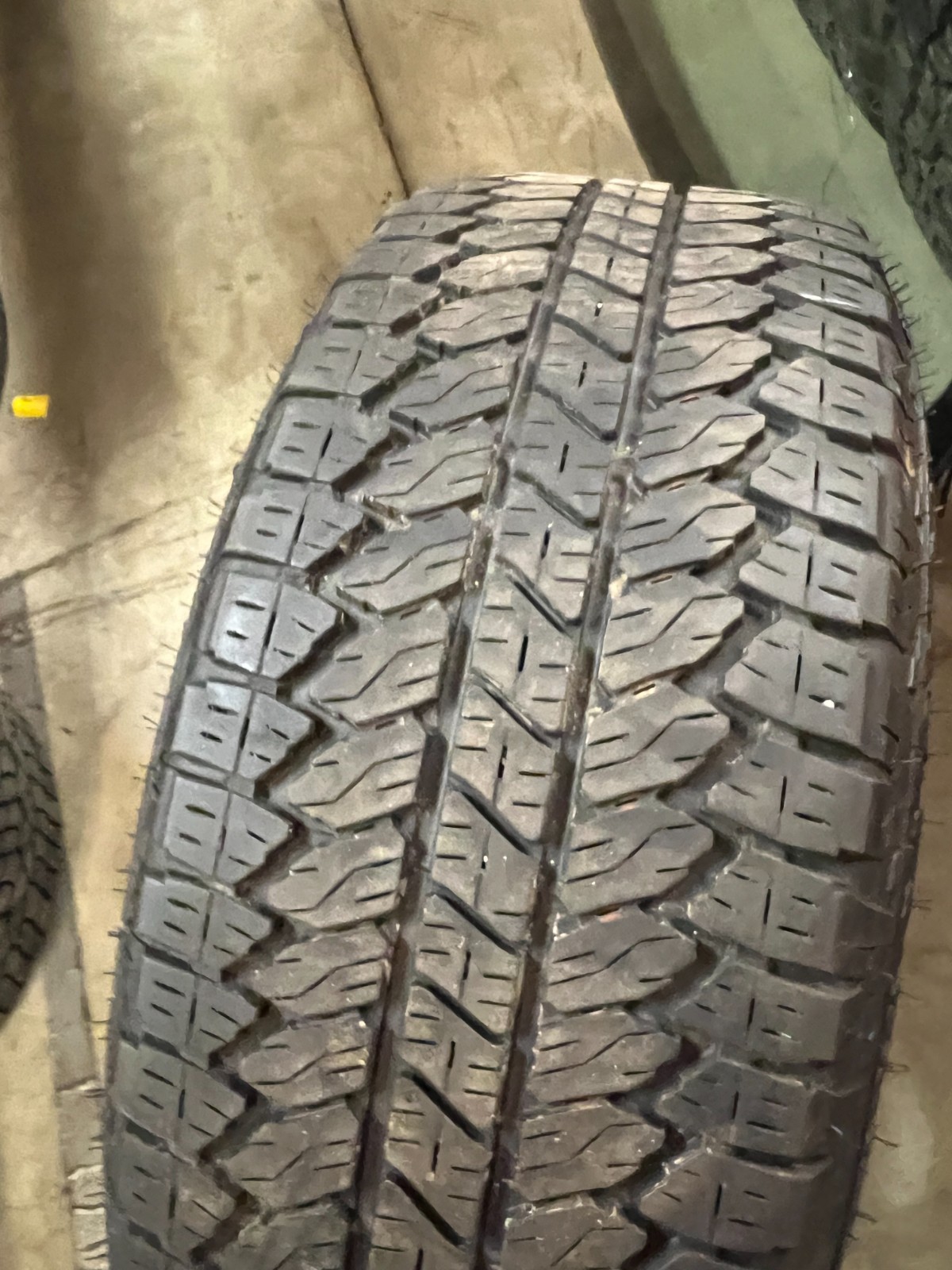 CHEVY 6 LUG TRUCK WHEELS. 275/50/20 BRIDGE STONE DUELER A/T  TREAD 8 32NDS
