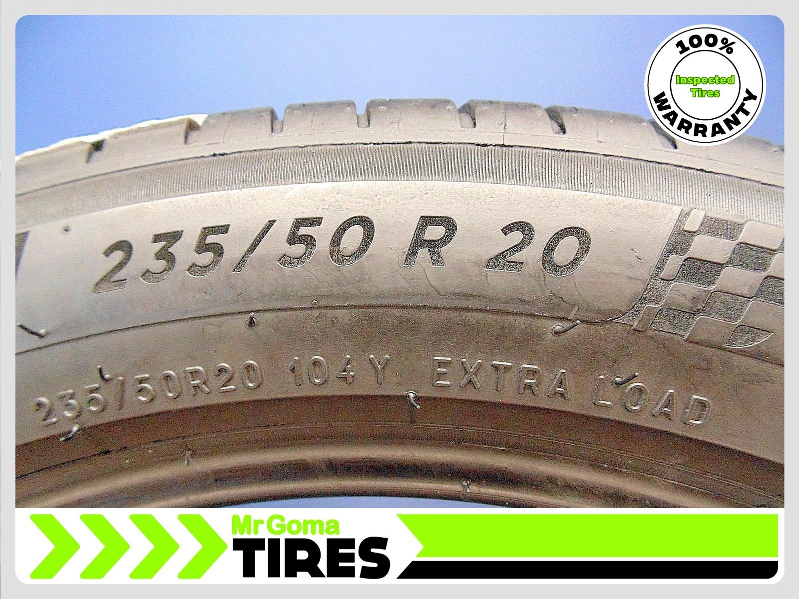 1 MICHELIN PILOT SPORT 4 SUV J LR XL 235/50R20 USED TIRE 7.3/32 TREAD LAND ROVER