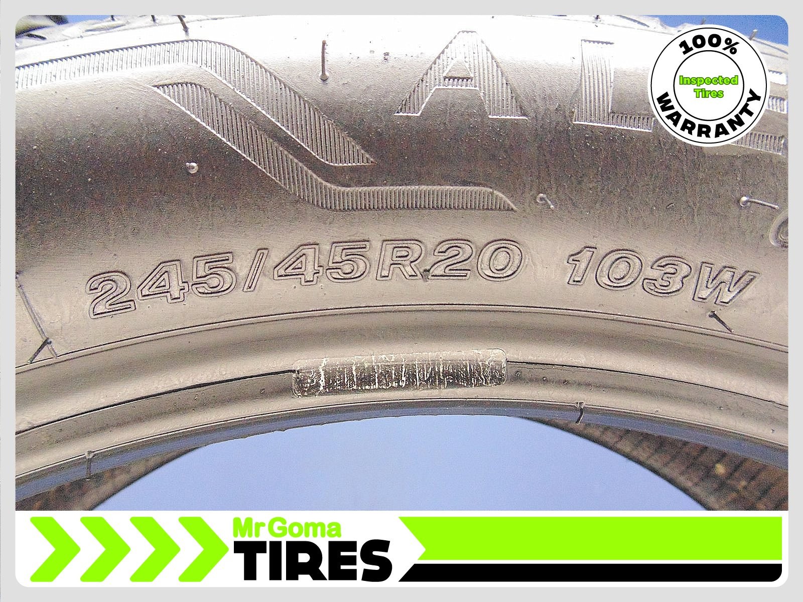 1 BRIDGESTONE ALENZA 001 RSC RFT 245/45R20 USED TIRE 7.5/32 TREAD BMW RUN FLAT
