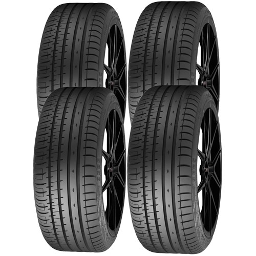 (QTY 4) 225/50ZR16 Accelera Phi R 96W XL Black Wall Tires