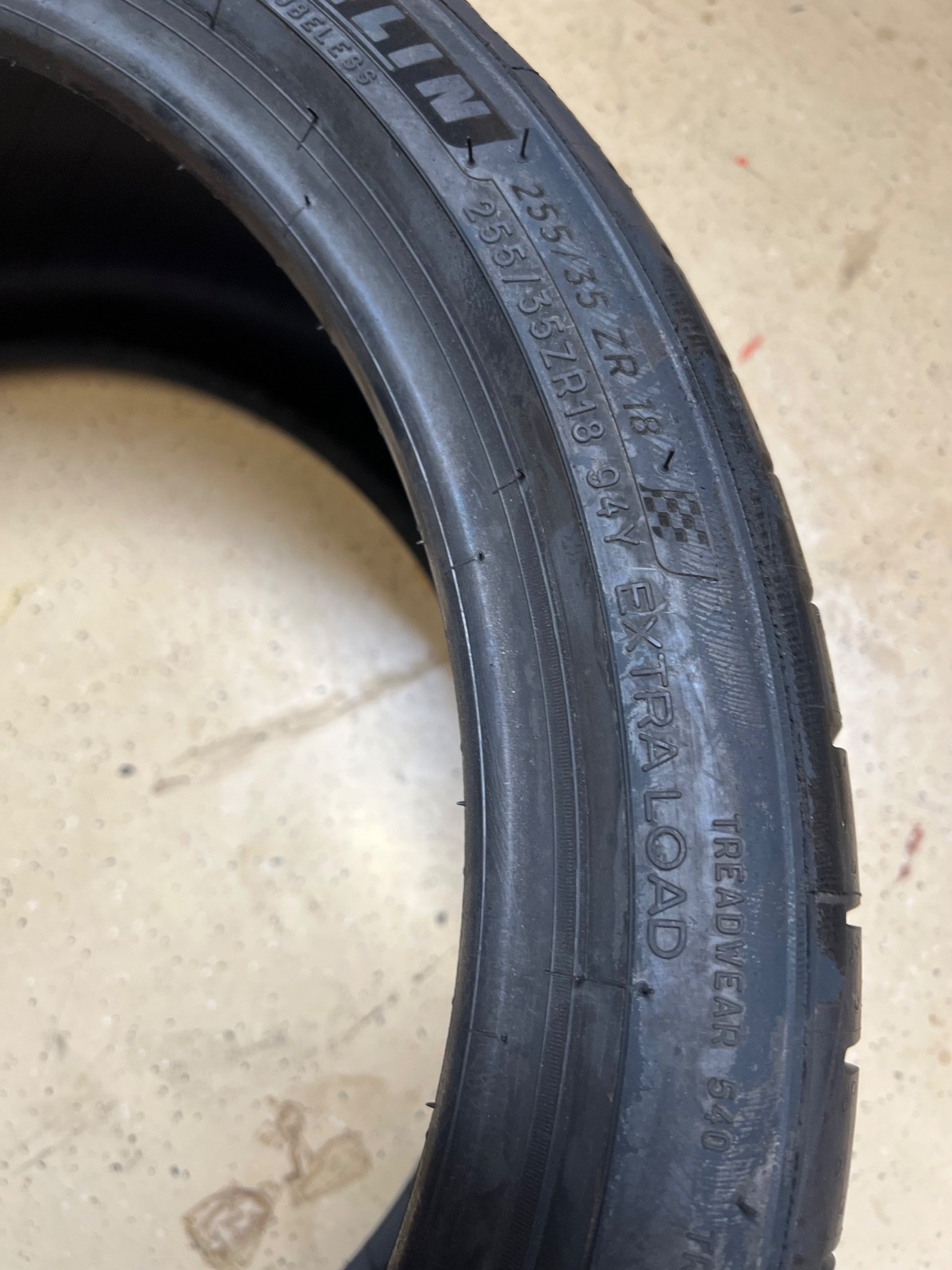 1 – NEW 255/35ZR18 XL (94Y) Michelin Pilot Sport All Season 4 – 7084