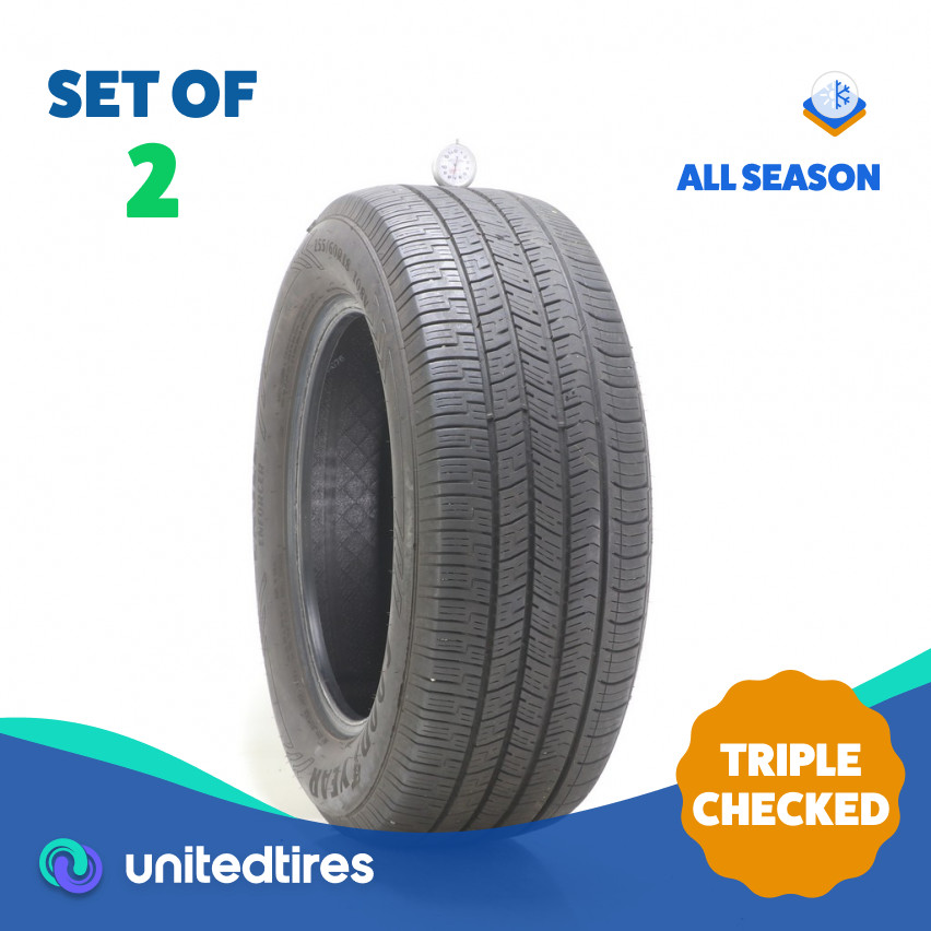 Set of (2) Used 255/60R18 Goodyear Eagle Enforcer 108V – 7/32