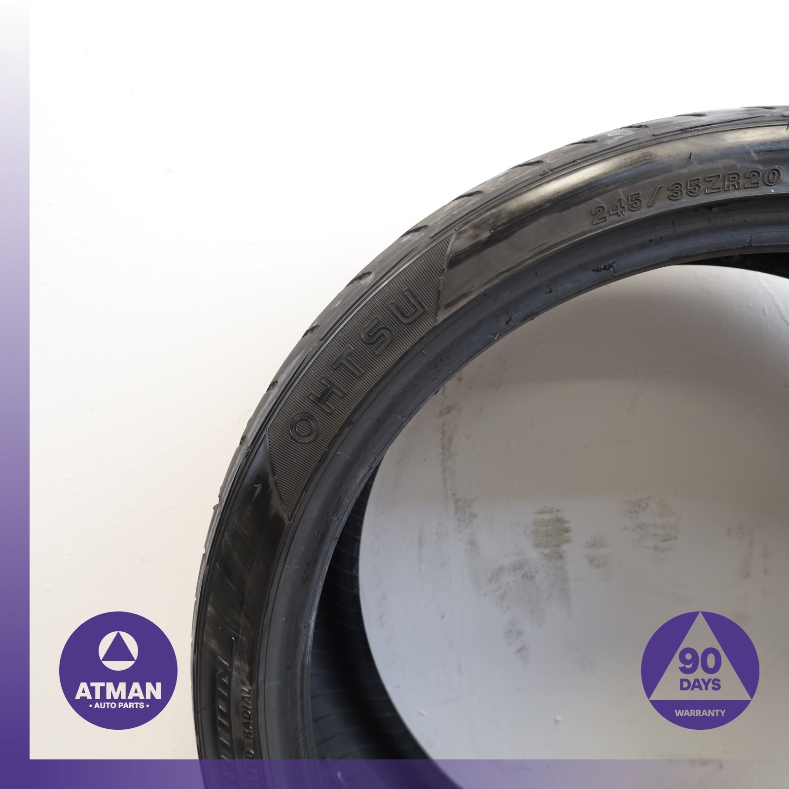 245/35ZR20 Ohtsu FP8000 245 35 20′ 95W DOT 0722 Tire