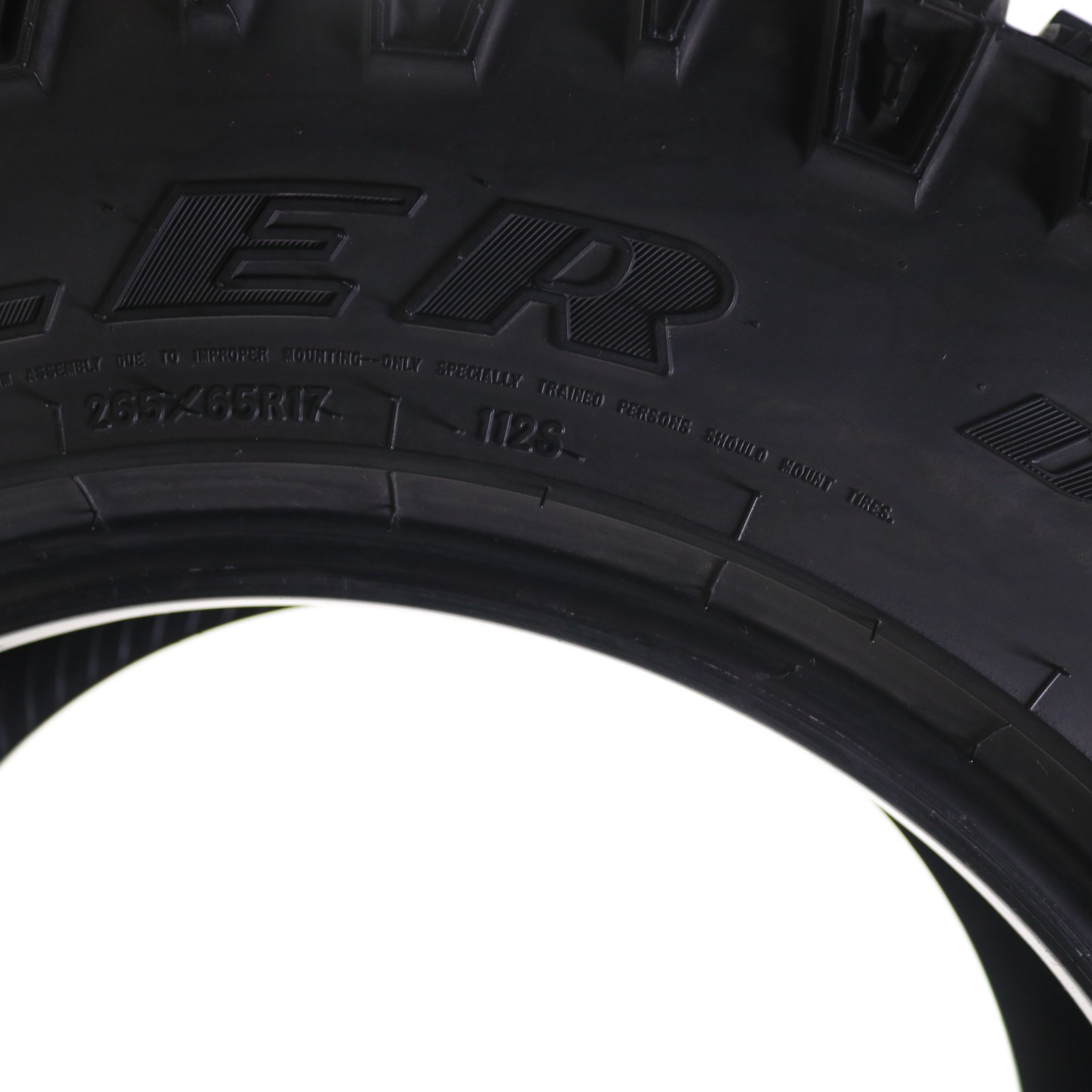 Set of 2 Used 265/65R17 Goodyear Wrangler Duratrac – 112S 9.5-10.5/32 No Repairs