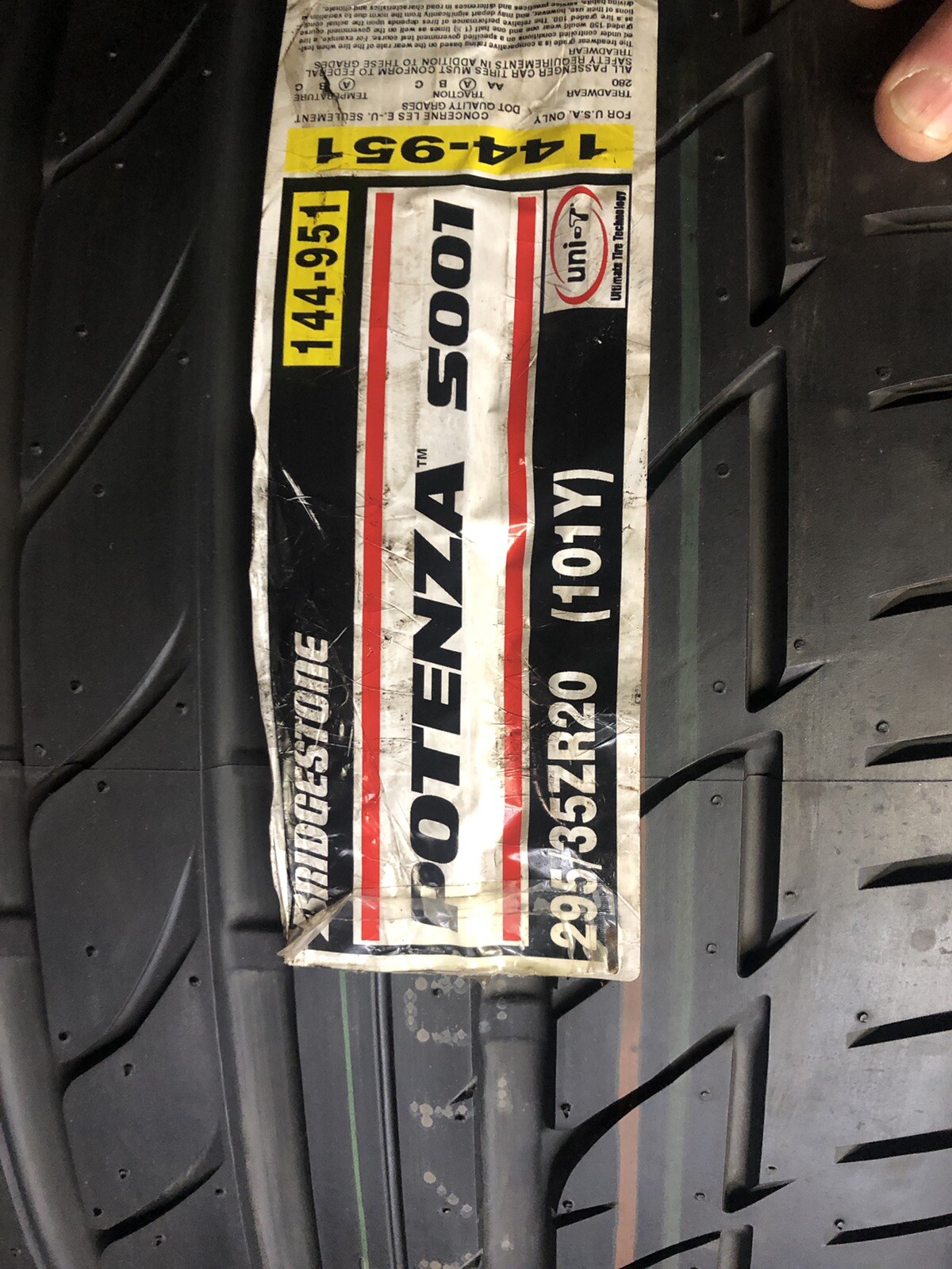 295 35 20 BRIDGESTONE POTENZA S001 (101Y)
