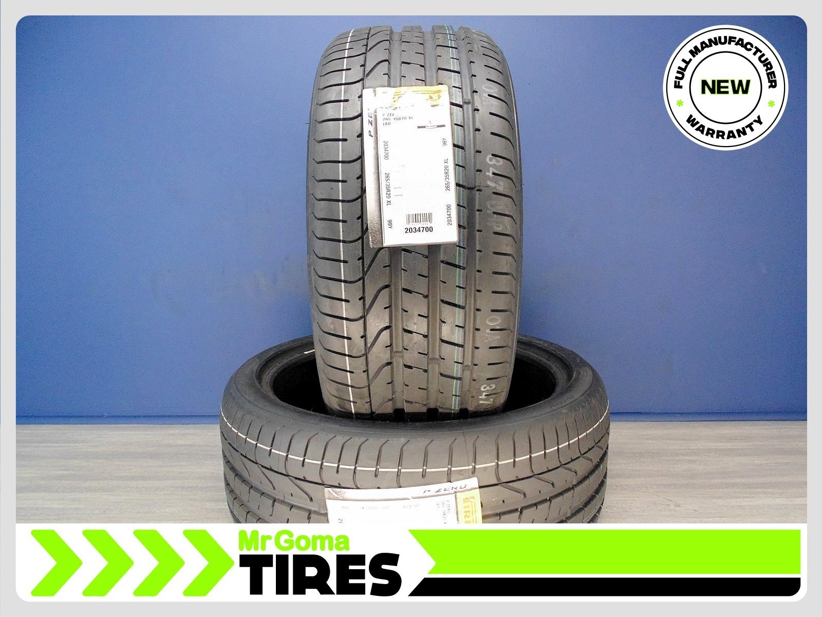 2 BRAND NEW TIRES PIRELLI P ZERO TM AO XL 265/35R20 99Y 2653520