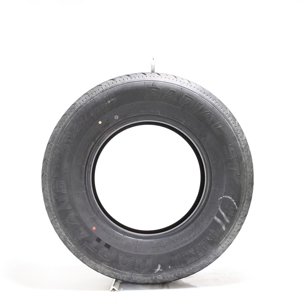 Set of (4) Used ST 225/75R15 Hartland Radial ST 117/112N – 6-8/32 (1AD0T)