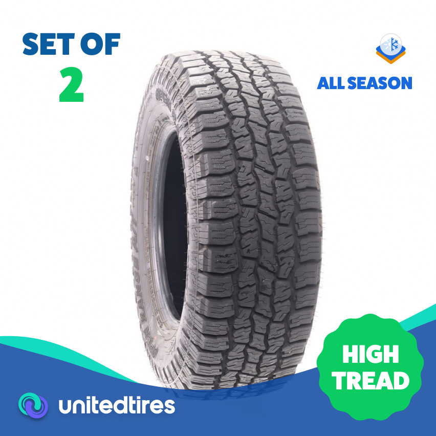 Set of (2) Used LT 265/70R17 Mazama Open Range A/T Plus 123/120S – 15/32