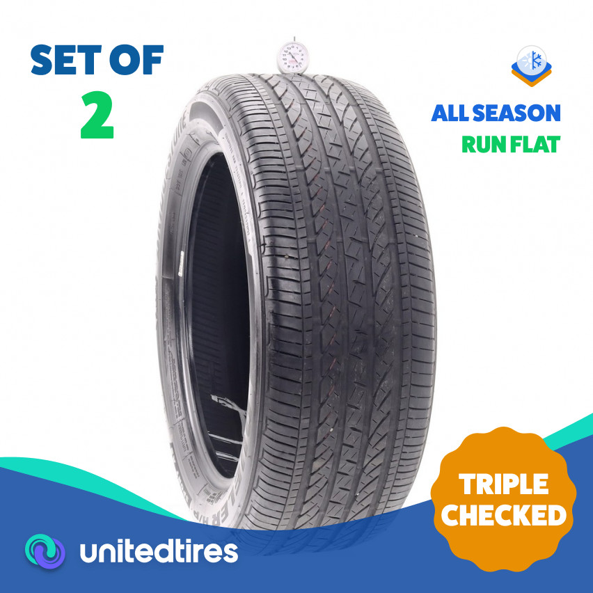 Set of (2) Used 245/50R19 Bridgestone Dueler H/P Sport AS RFT 105H – 5.5/32