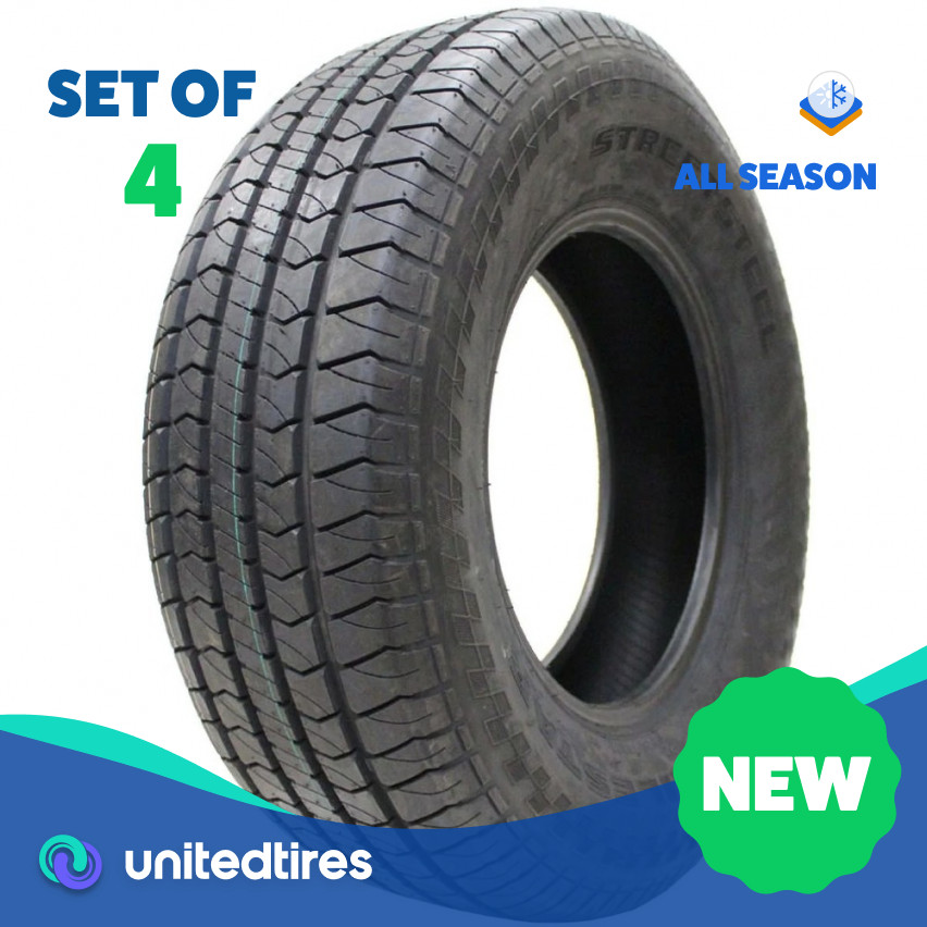 Set of (4) New P 225/70R14 Milestar Street Steel 98T