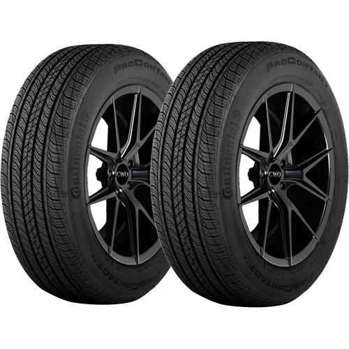 (QTY 2) 165/65R15 Continental Pro Contact TX 81T SL Black Wall Tires