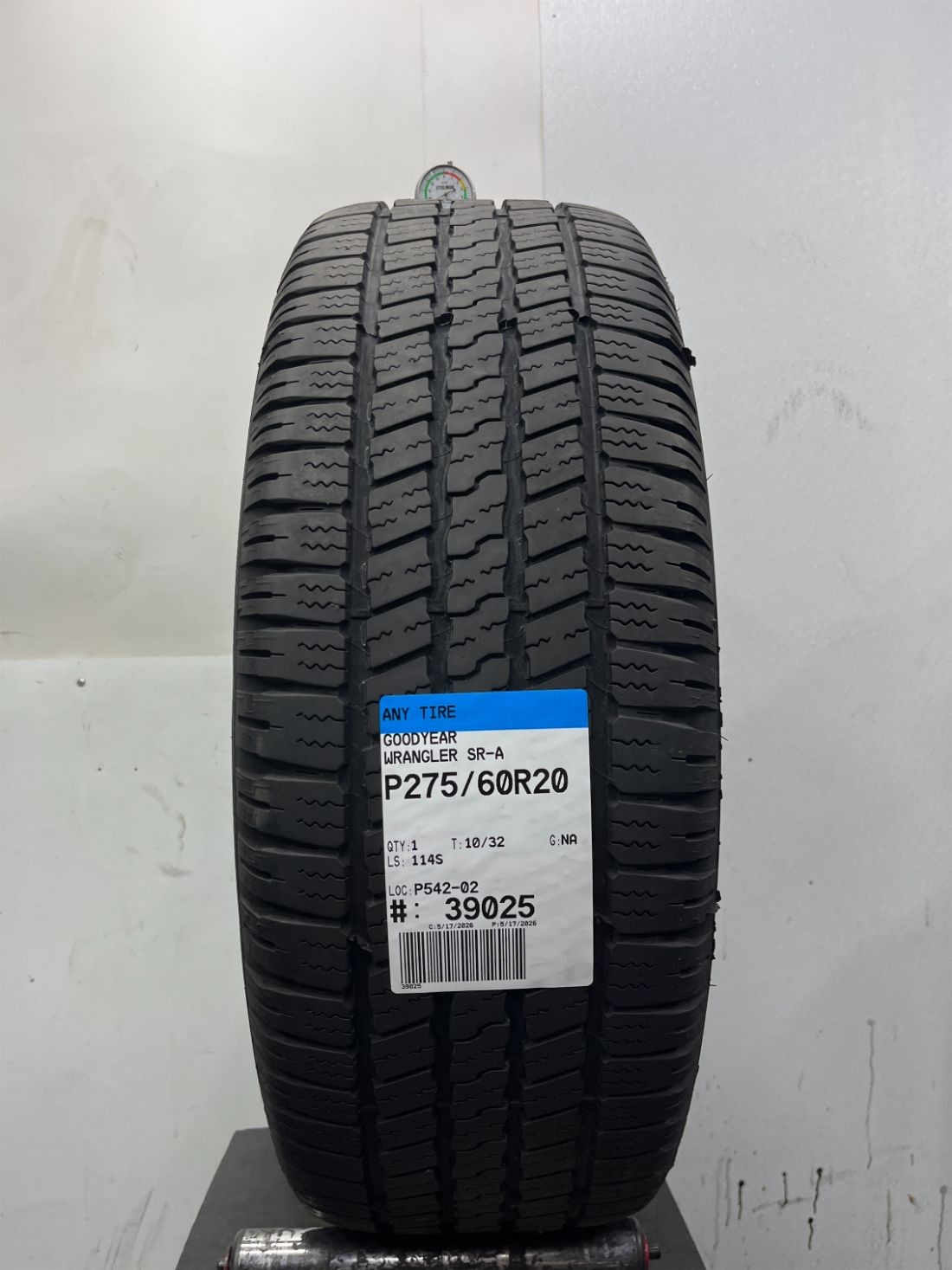 1 Used P275/60R20 Goodyear Wrangler SR-A 114 S – 10/32
