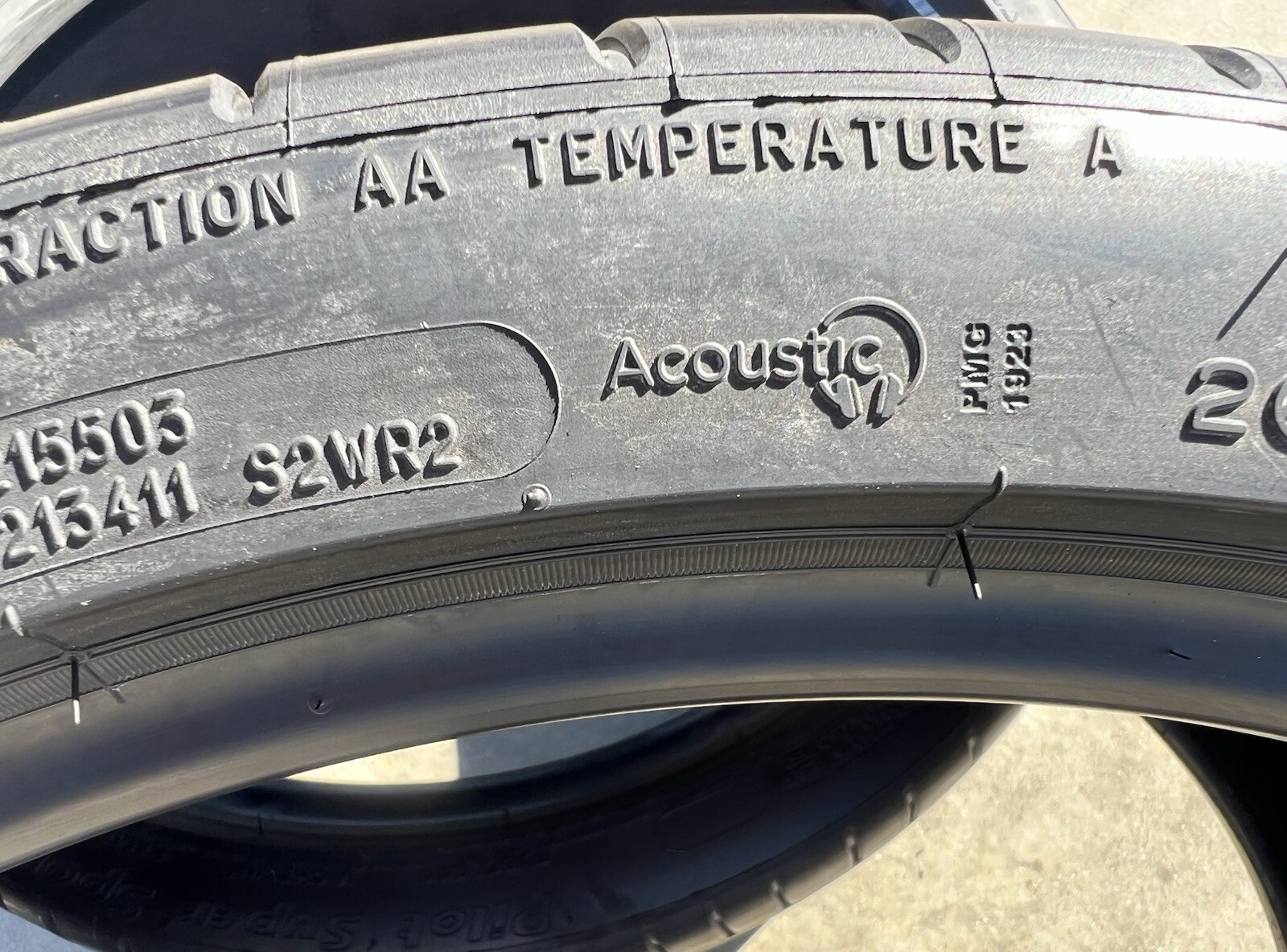 TWO BRAND NEW 265/35ZR21 Michelin Pilot Super Sport T0 TO Tesla Acoustic Tires