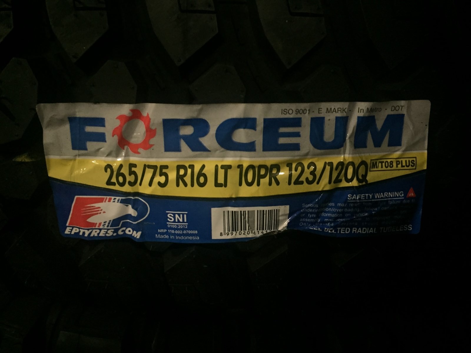 LT265/75R16 265 75 16 123/120Q 10 Ply Forceum MT 08 Plus Mud Terrain 4 New Tire