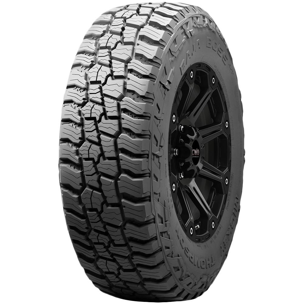 (QTY 5) 245/65R17 Mickey Thompson Baja Boss A/T 111T XL Black Wall Tires
