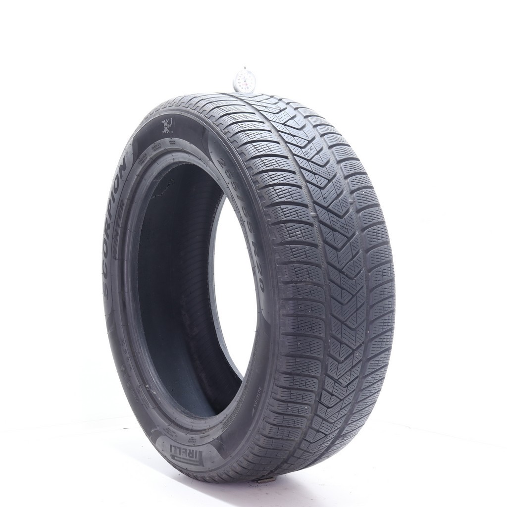 Set of (4) Used 255/55R20 Pirelli Scorpion Winter 110V – 6.5-7/32