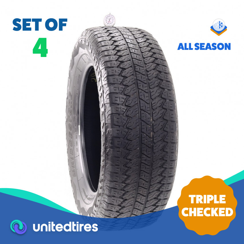 Set of (4) Used 275/60R20 Bridgestone Dueler A/T RH-S 115S – 7.5-8/32