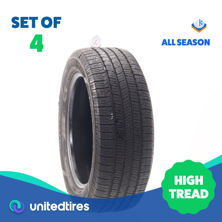 Set of (4) Used 235/55R18 Goodyear Reliant All-season 100V – 8-10/32