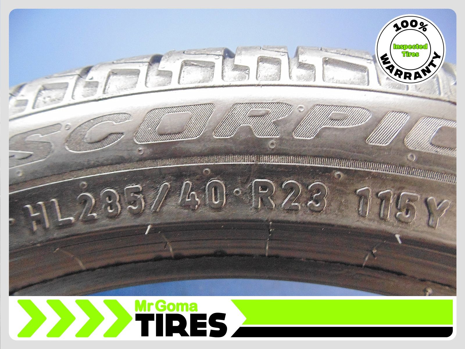 4 PIRELLI SCORPION MS LR PNCS HL 285/40R23 USED TIRES 7.3/32 TREAD 115Y 2854023