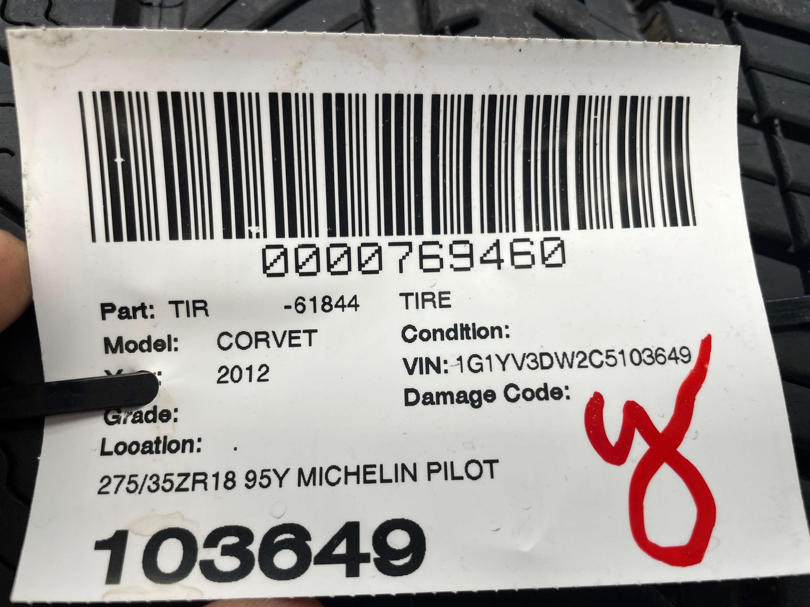 275/35ZR18 95Y MICHELIN PILOT SPORT A/S 4 ZP 8/32NDS DATECODE 4924
