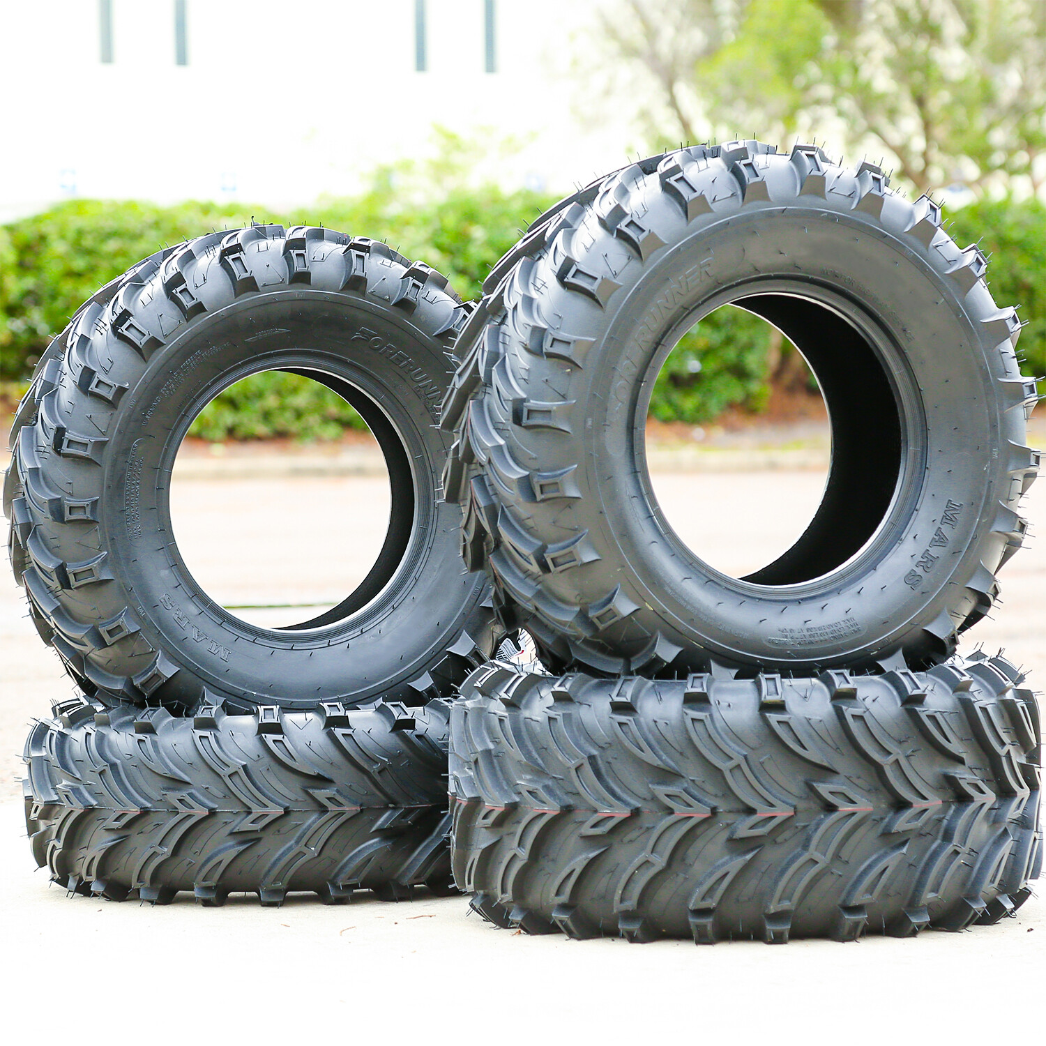 Set of 4 Mars B ATV UTV Mud Tires 2x 25×8-12 & 2x 25×10-12 6 Ply