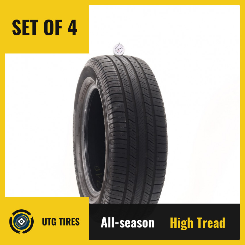 Set of (4) Used 235/60R17 Michelin Defender 2 102H – 9.5-10.5/32