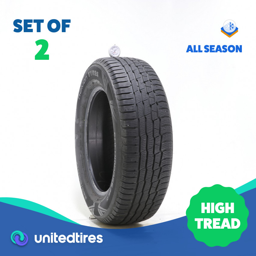 Set of (2) Used 225/65R17 Nokian Encompass AW01 106H – 8.5/32