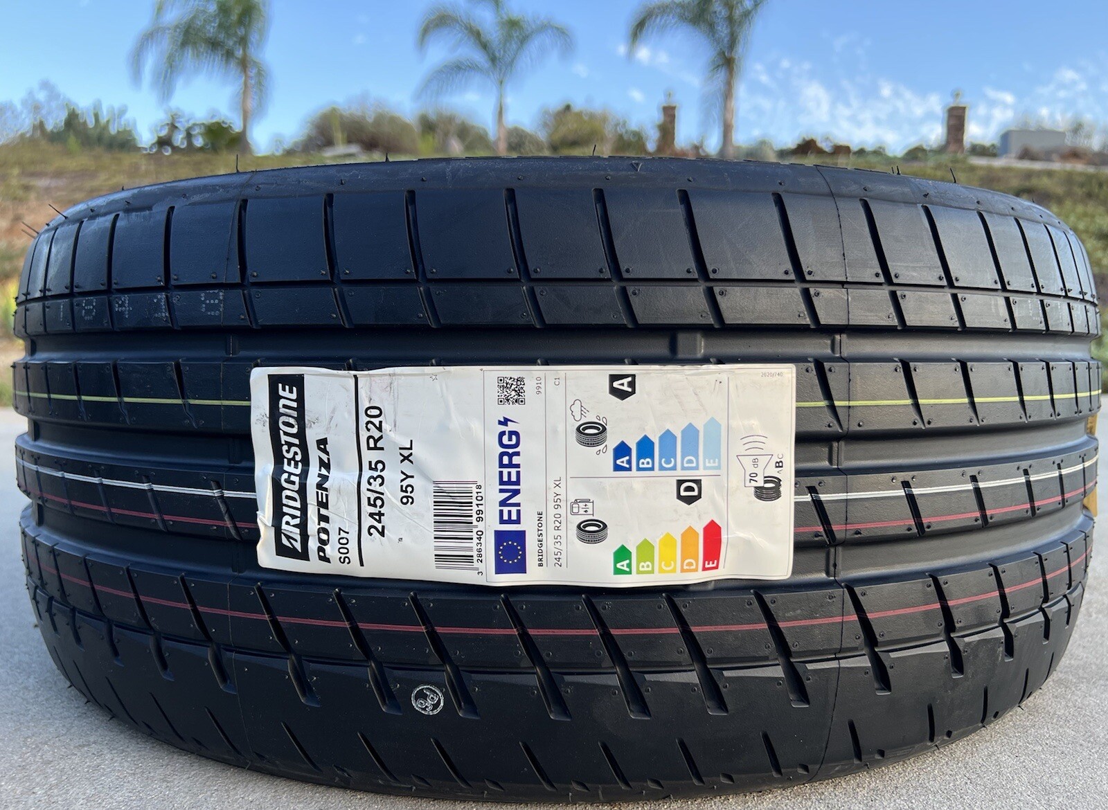 Set of TWO BRAND NEW 245/35R20 Bridgestone Potenza S007 Tires 2453520