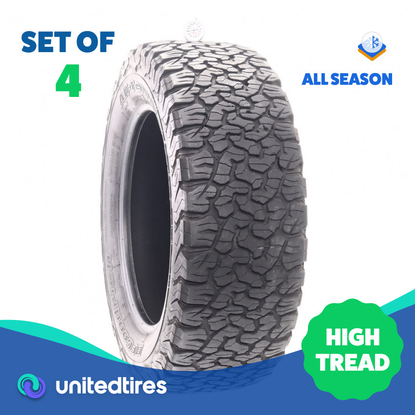 Set of (4) Used LT 285/60R20 BFGoodrich All-Terrain T/A KO2 – 10-11.5/32 (1A8M2)