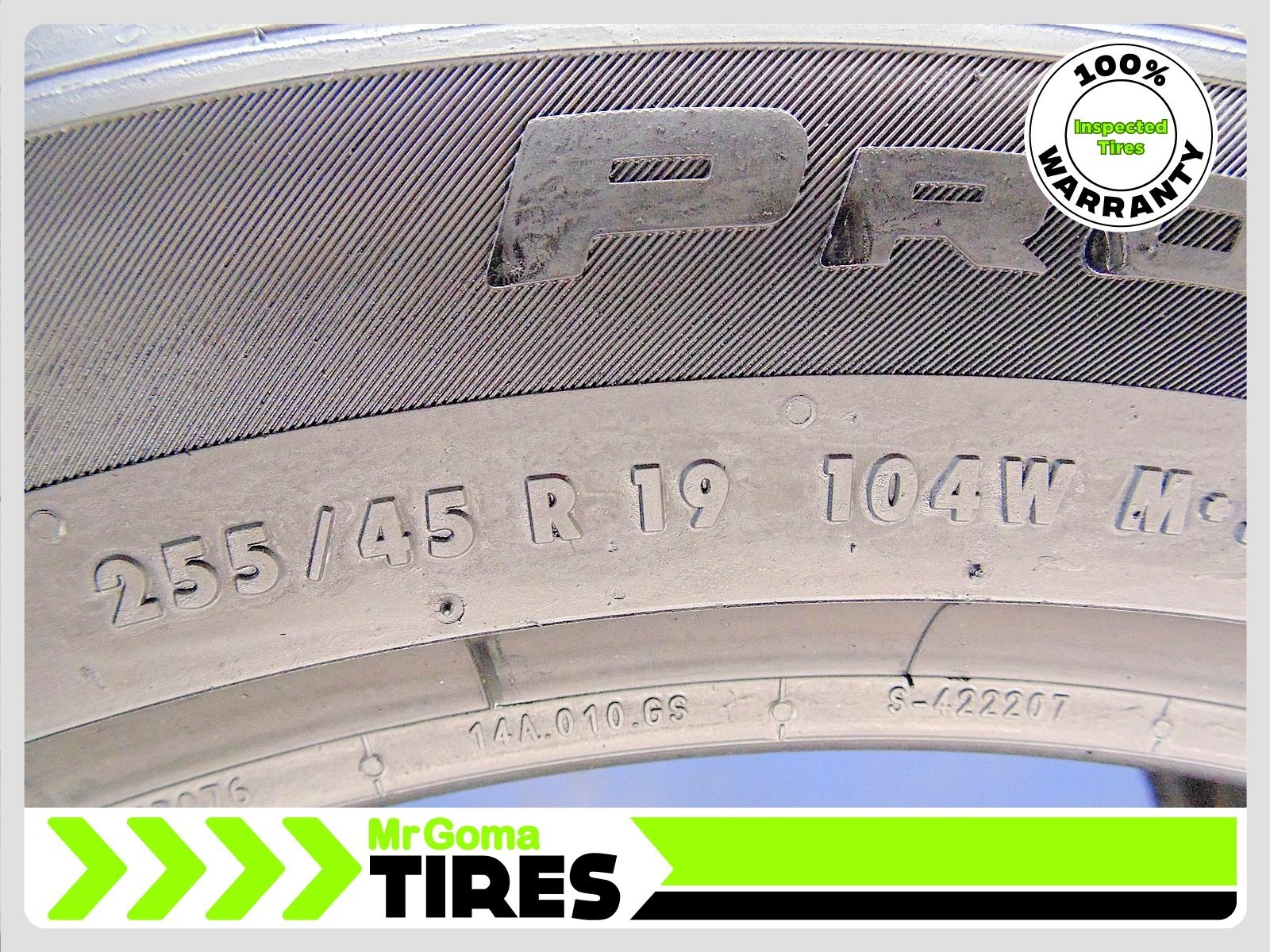 2 CONTINENTAL PROCONTACT RX T2 XL 255/45R19 USED TIRES 7.3/32 TREAD 104W 2554519