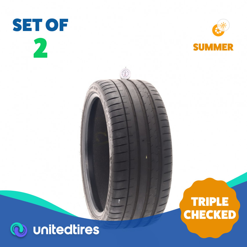 Set of (2) Used 235/35ZR20 Michelin Pilot Sport 4 S TO Acoustic 92Y – 7/32