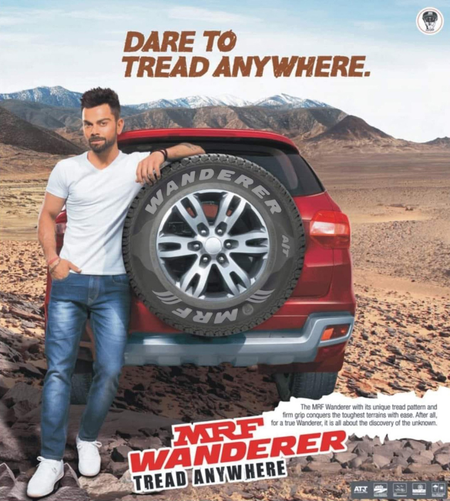 4 Tires MRF Wanderer A/T 255/65R18 111T (OWL) AT All Terrain