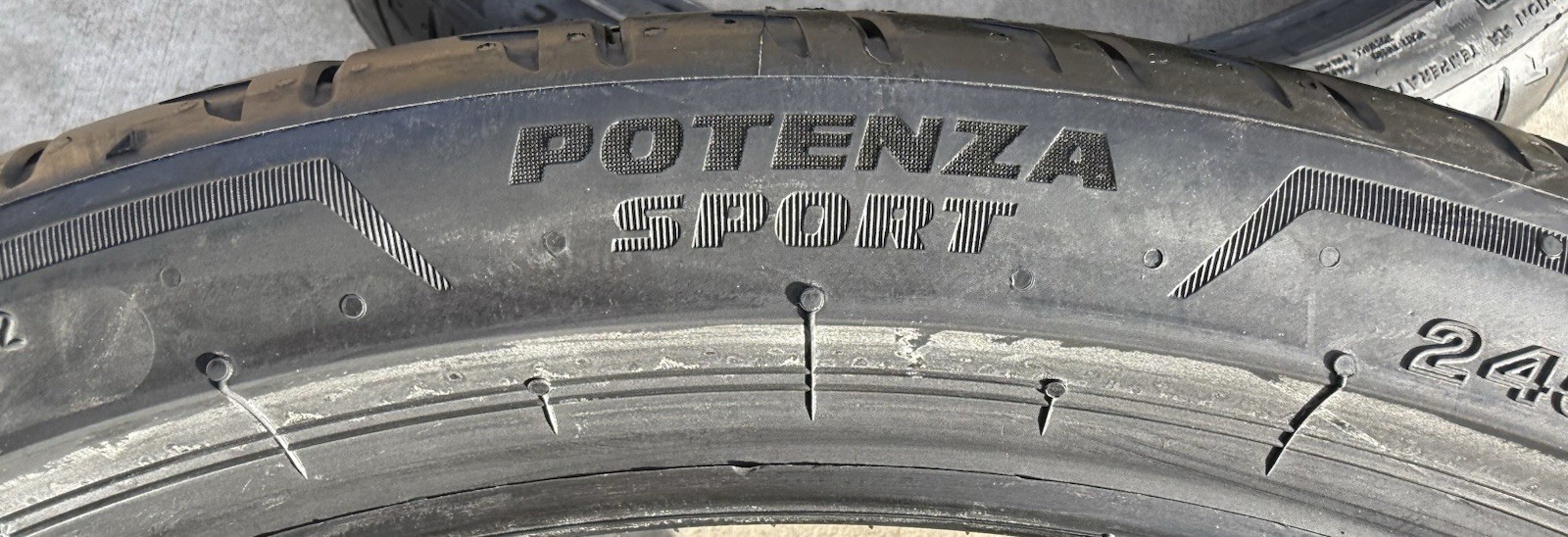 Set of TWO BRAND NEW 245/35ZR20 Bridgestone Potenza Sport Tires Like Michelin 4S