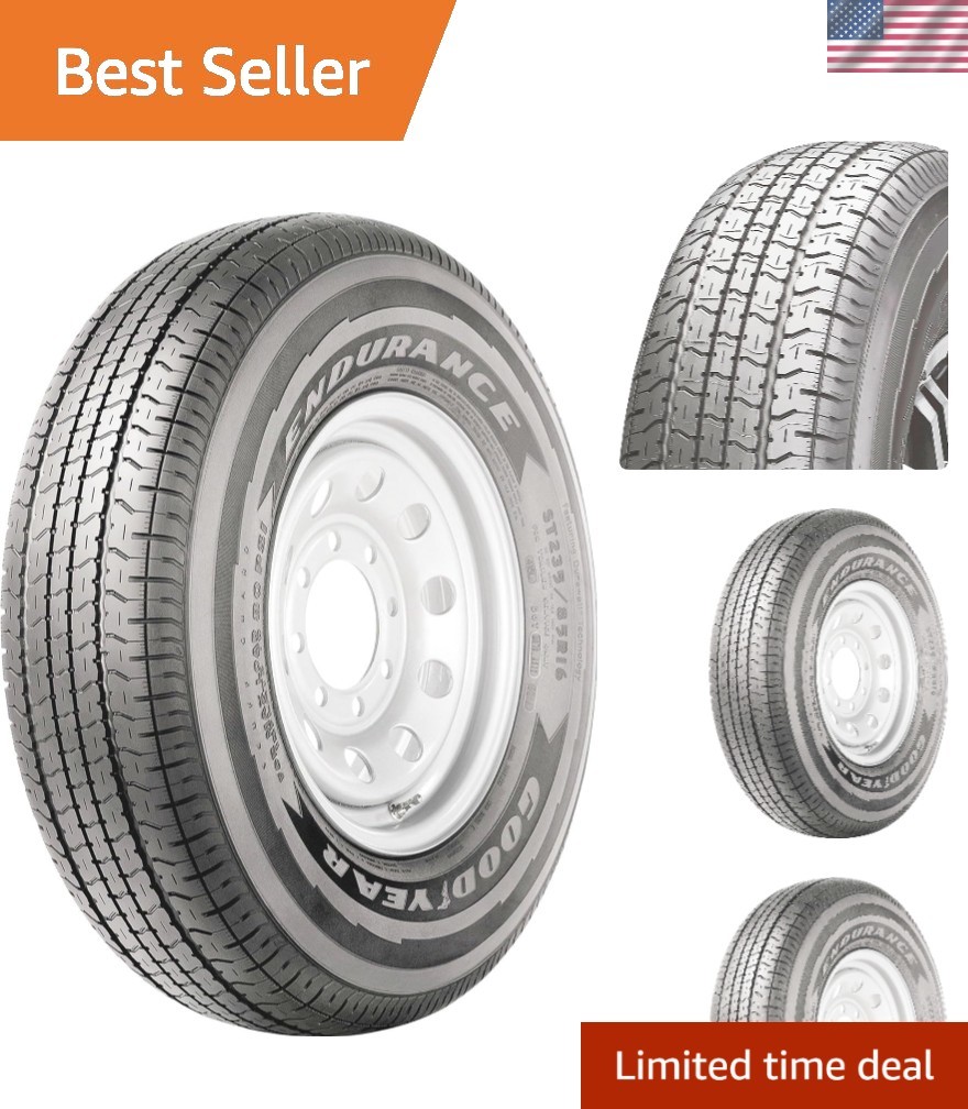 Durable ST205/75R14 Non-Directional Trailer Tire – Scuff Guard Enhancements