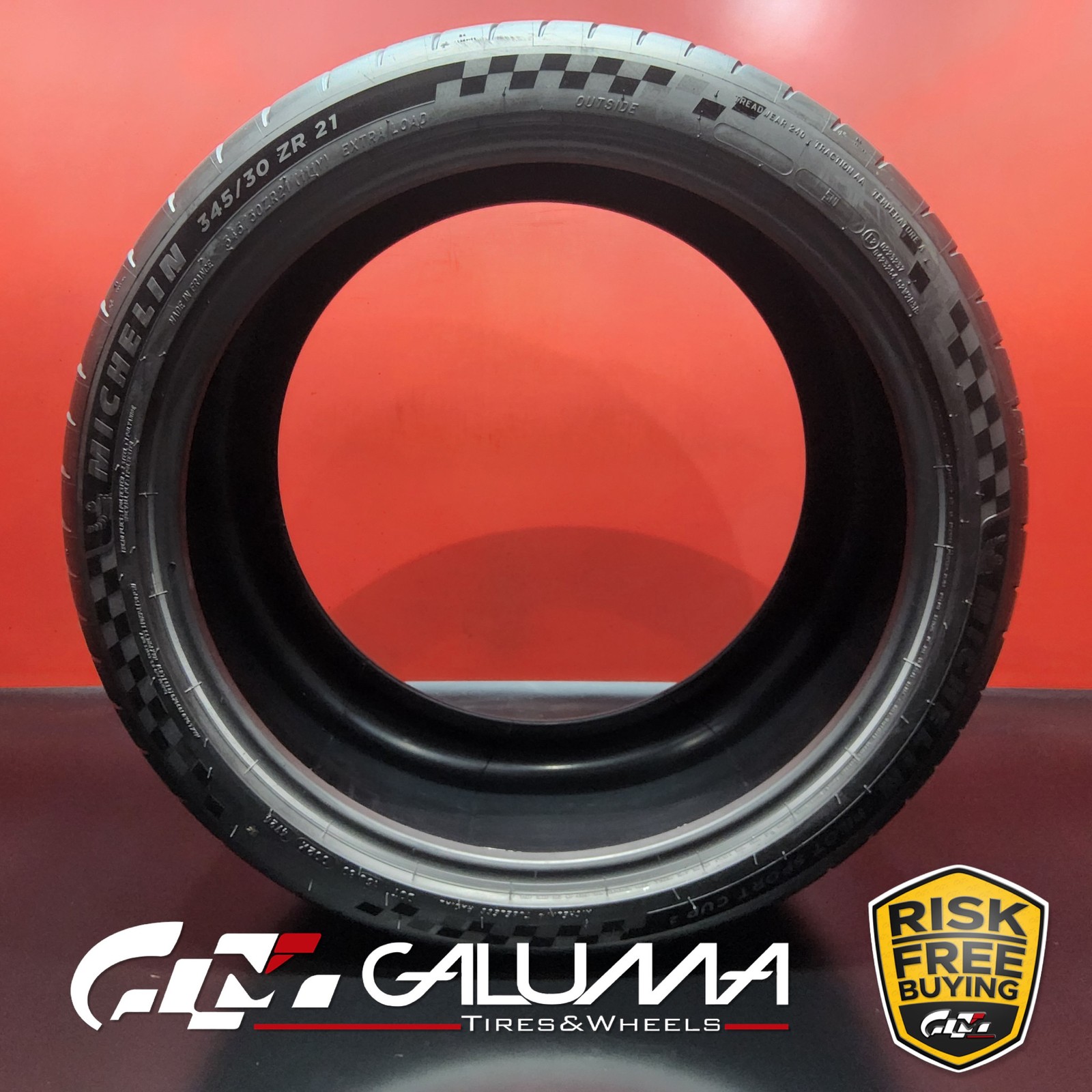 1 (One) Tire LikeNEW Michelin Pilot Sport Cup 2 K1 XL 345/30ZR21 No Patch #94821