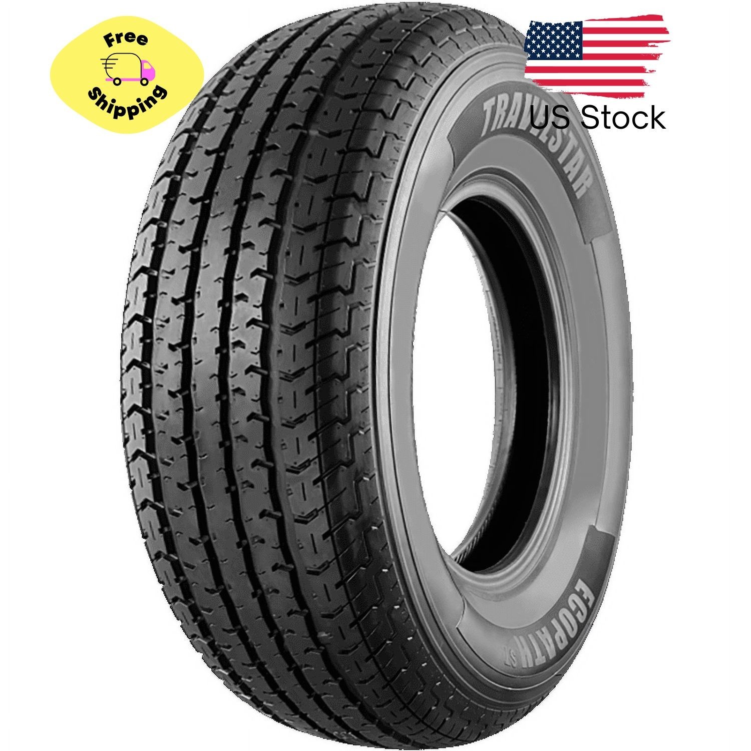 Ecopath ST ST235/80R16 10 Ply 124/120M E Trailer Tire – ST 235/80/16(Tire Only)