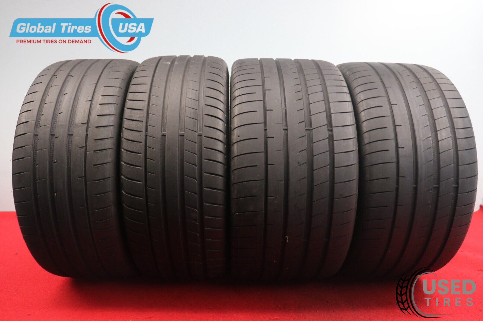 4 Used GoodYear Eagle F1 Asymmetric 3 NFO 305/30ZR21 104Y & 265/35ZR21 101Y