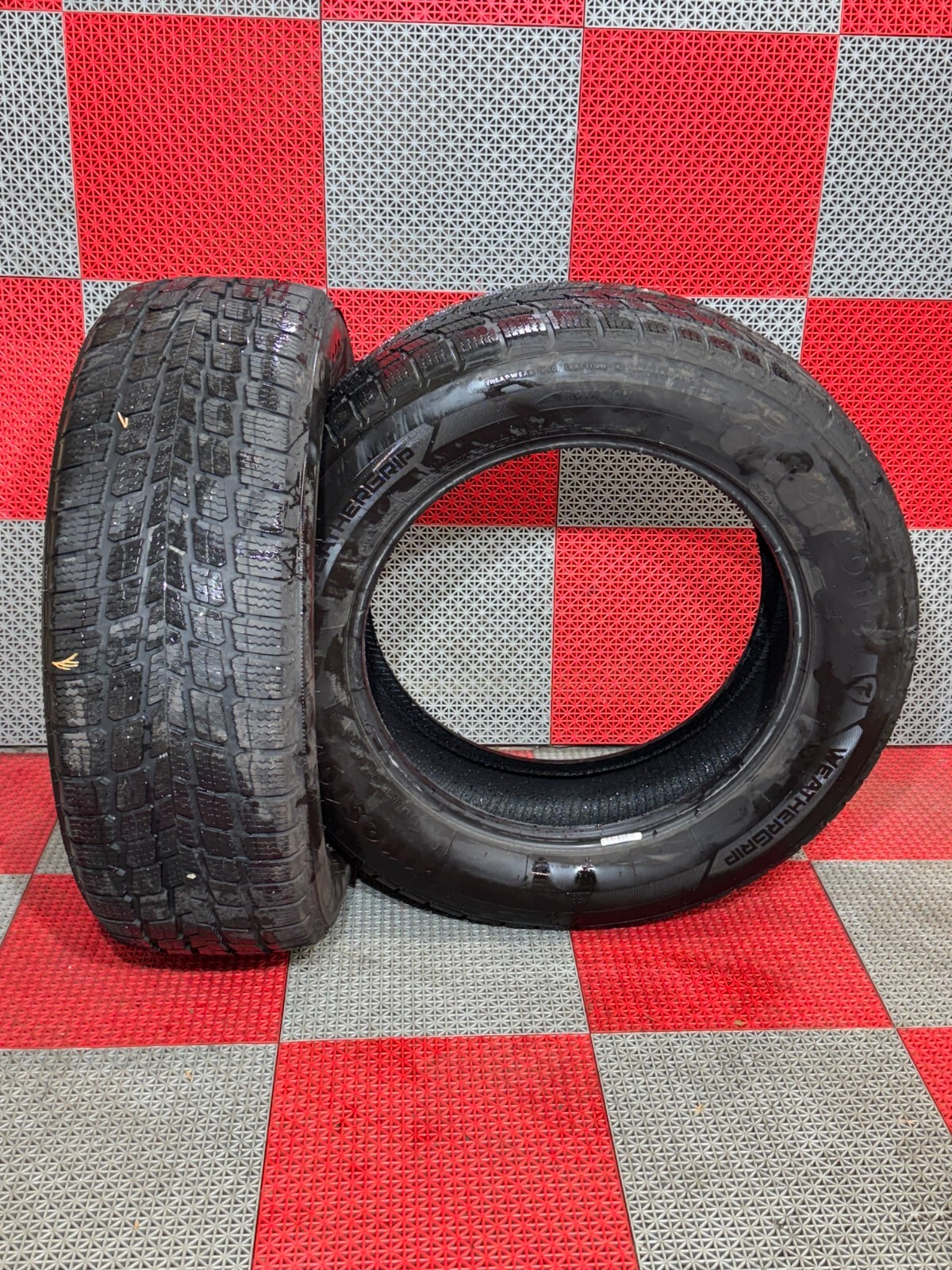 2x Used 225/60 R17 Firestone Weathergrip Tires 6/32 Tread 225/60/17