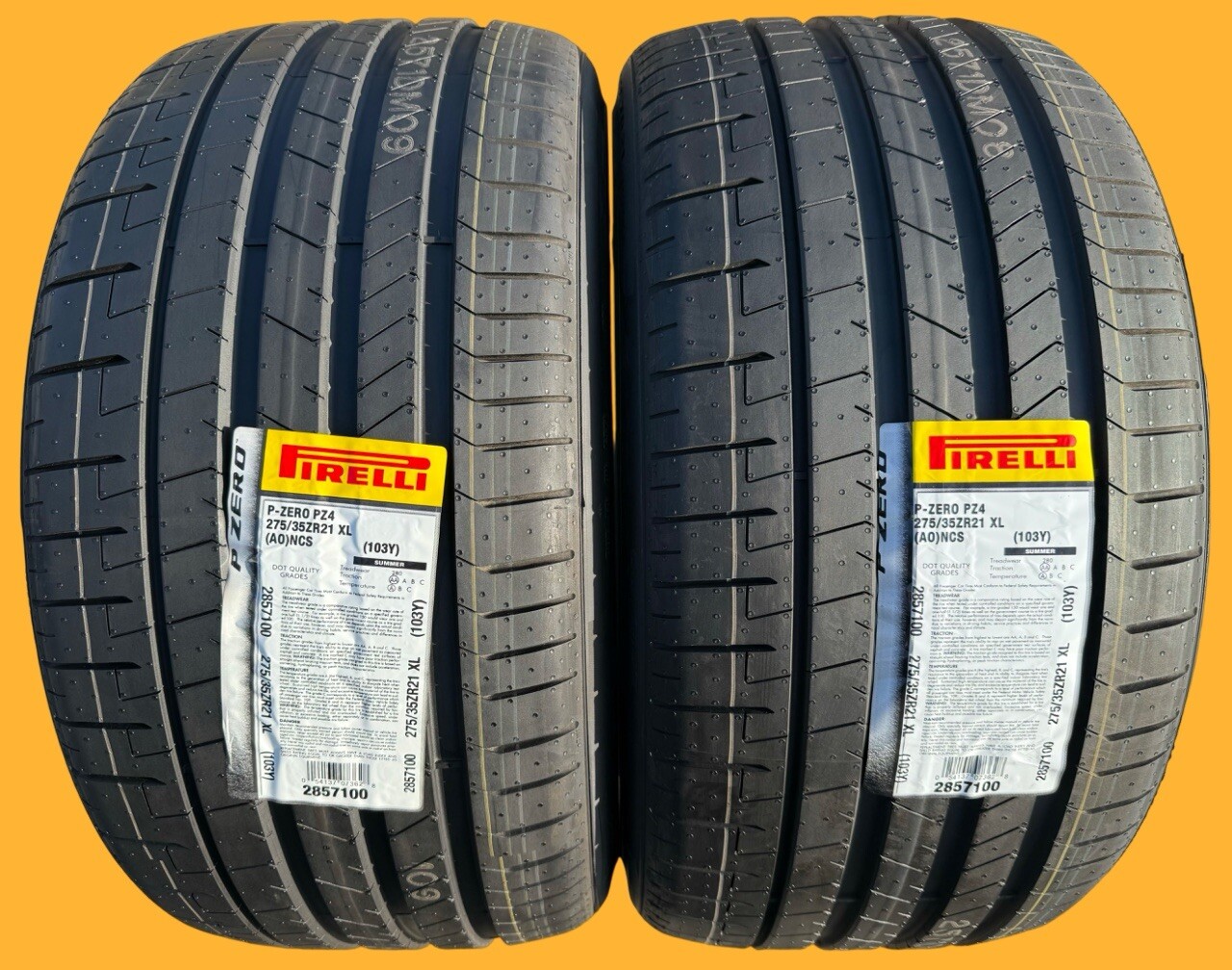 SET of TWO BRAND NEW 275/35ZR21 (103Y) Pirelli P Zero PZ4 Sport PNCS Foam Tires